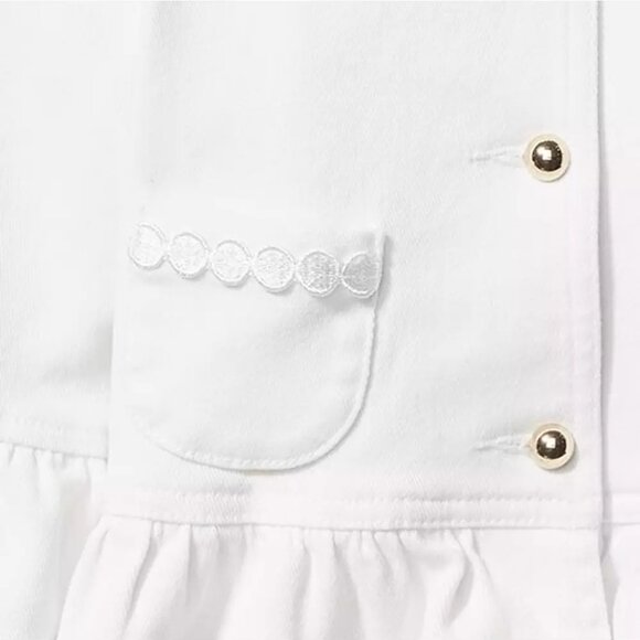 Girls Janie & Jack Peplum Ruffle Sleeve Jacket, Size 7 - Picture 3 of 6